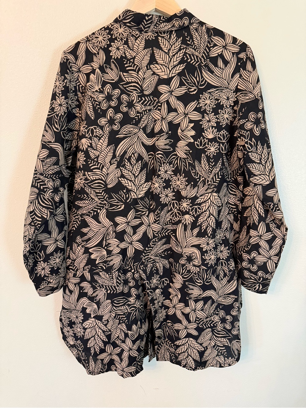 Gudrun Sjödén Floral Linen Lyocell Tunic Top Lagenlook Artsy Oversized M L - Picture 5 of 7